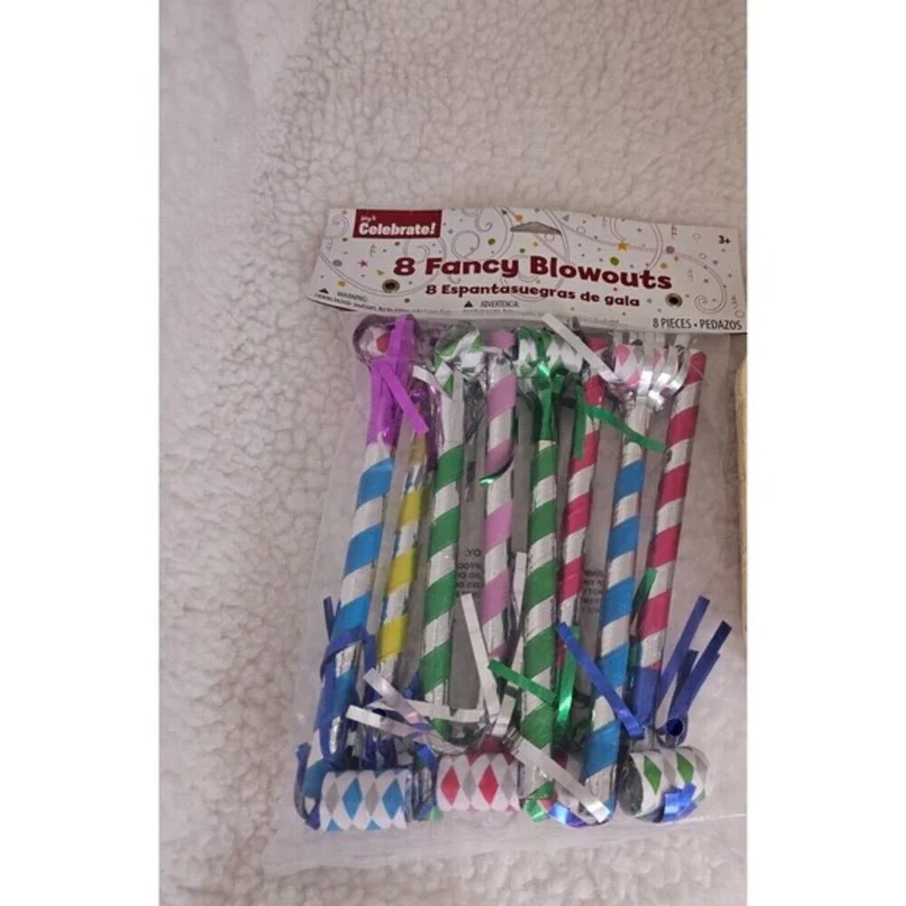 Fancy Party‎ Blowers Blowouts Loot Bag Filler Foil Noise Toy Birthday Party 8pc